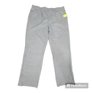 Tek Gear Gray Relaxed Mid Rise Jogging Pants Fleece Lined Side Pockets Size XL